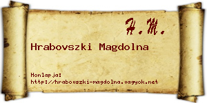 Hrabovszki Magdolna névjegykártya